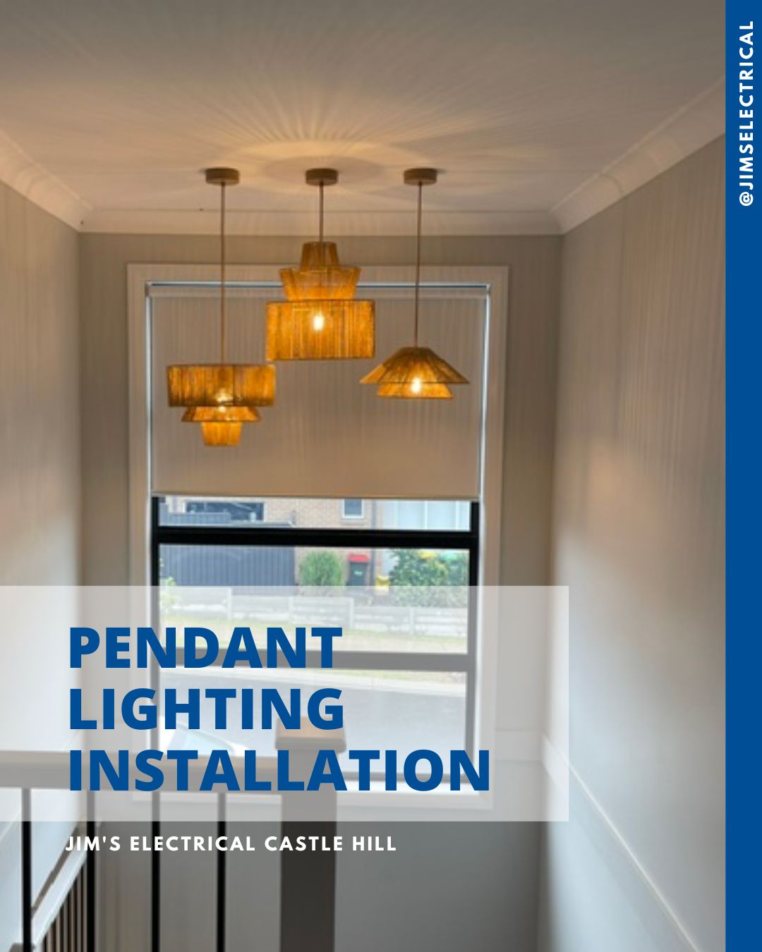 Stairwell Pendant Lighting Installation